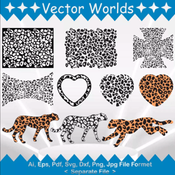Leopard Print svg, Leopard Prints svg, Animals, Tiger, SVG, ai, pdf, eps, svg, dxf, png, Vector