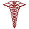 Medical Caduceus Embroidery Design