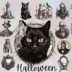 creepy halloween clipart, creepy png images,halloween png, dark halloween clipart set no 1
