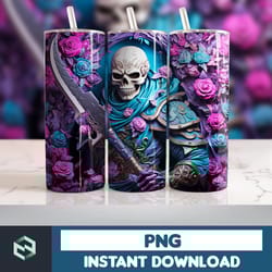 halloween tumbler wrap, 20 oz skinny tumbler sublimation design, straight tumbler wrap png, spooky fall png (15)