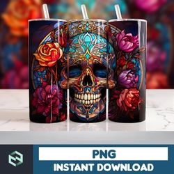 Halloween Tumbler Wrap, 20 oz Skinny Tumbler Sublimation Design, Straight Tumbler Wrap PNG, Spooky Fall PNG (2)