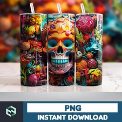 Halloween Tumbler Wrap, 20 oz Skinny Tumbler Sublimation Design, Straight Tumbler Wrap PNG, Spooky Fall PNG (26)