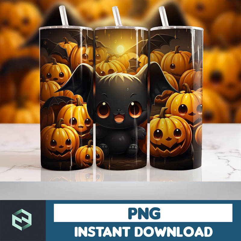 Halloween Tumbler Wrap, 20 oz Skinny Tumbler Sublimation Design, Straight Tumbler Wrap PNG, Spooky Fall PNG (34).jpg