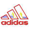 Adidas logo red embroidery design