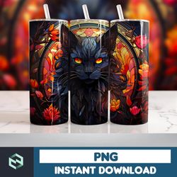 Halloween Tumbler Wrap, 20 oz Skinny Tumbler Sublimation Design, Straight Tumbler Wrap PNG, Spooky Fall PNG (114)