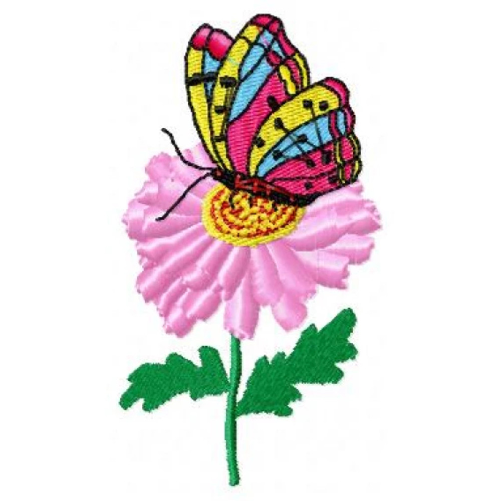 Butterfly color embroidery design