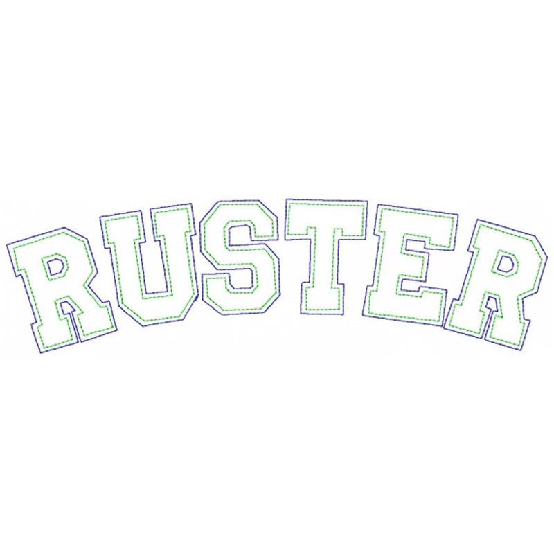 Ruster logo embroidery design