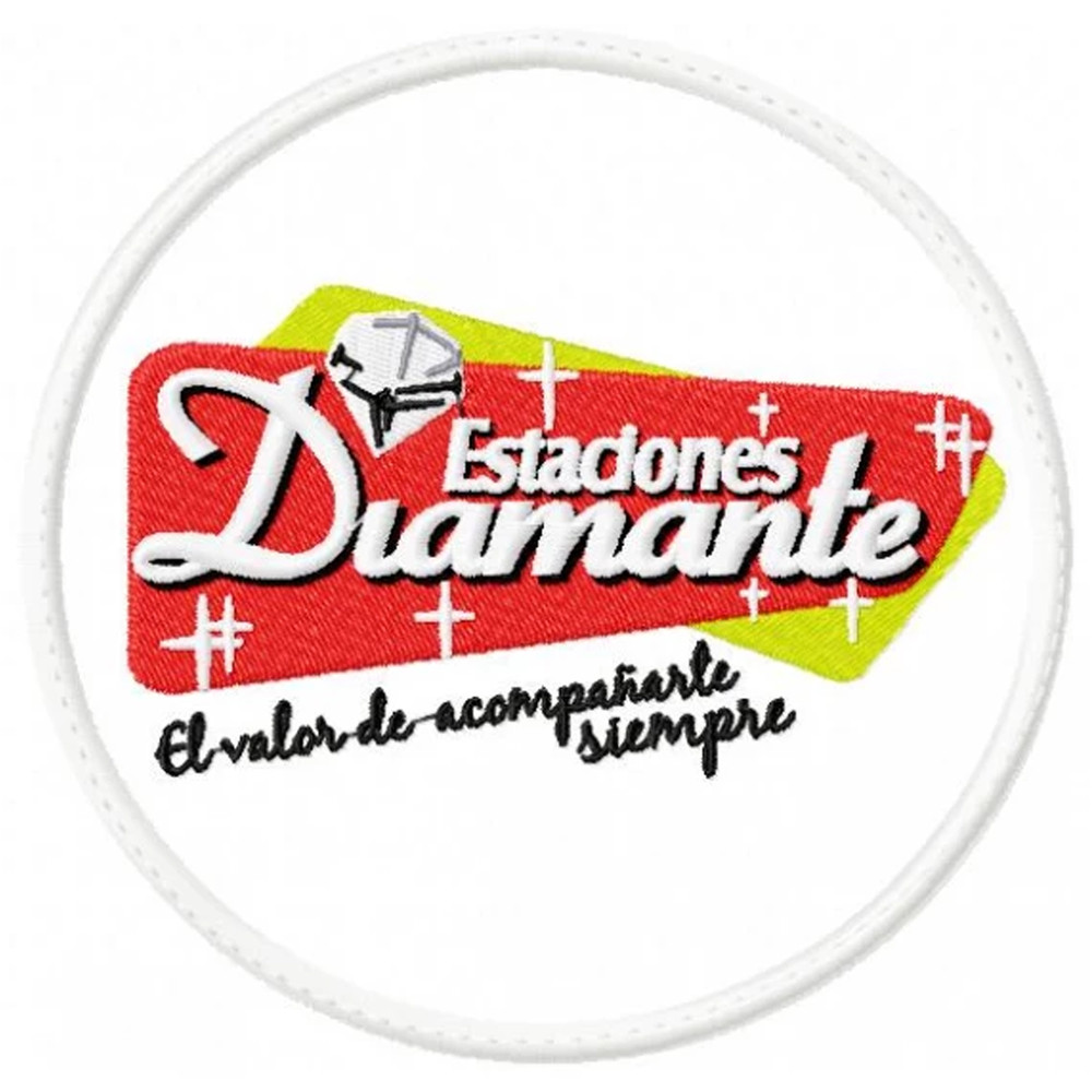Diamante logo embroidery design