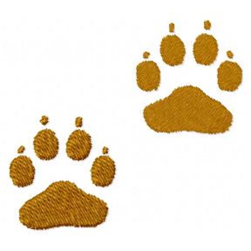 Dog pawprints embroidery design