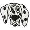 Dalmatian dog embroidery design