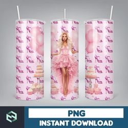 Barbie Tumbler, Barbie Tumbler PNG, Barbie Sublimation Wraps, Digital Download (65)