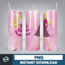 barbi tumbler wrap 20 oz skinny tumbler sublimation design, straight & tapered tumbler wrap (11)