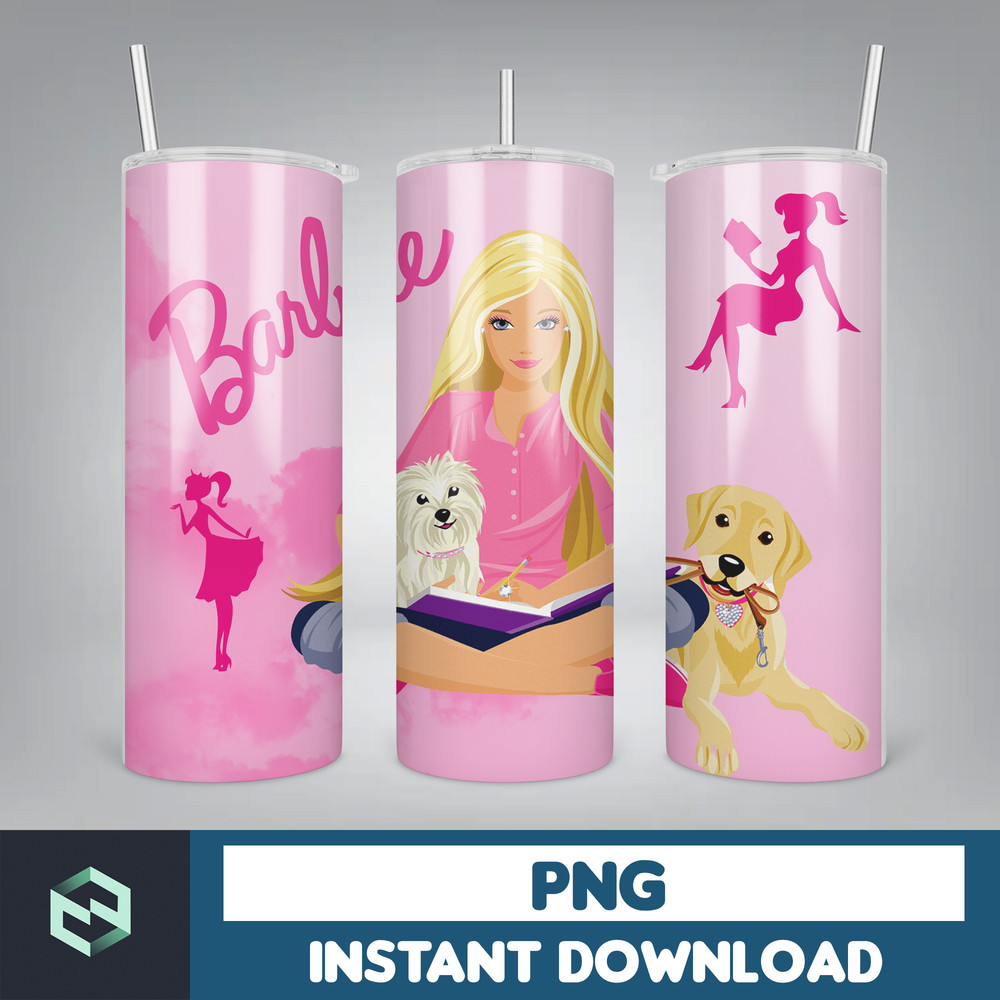 Barbi Tumbler Wrap 20 oz Skinny Tumbler Sublimation Design, Straight & Tapered Tumbler Wrap (14).jpg