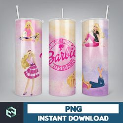 barbi tumbler wrap 20 oz skinny tumbler sublimation design, straight & tapered tumbler wrap (16)
