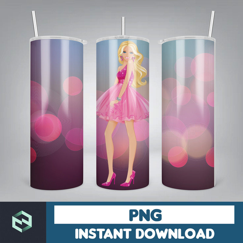Barbi Tumbler Wrap 20 oz Skinny Tumbler Sublimation Design, Straight & Tapered Tumbler Wrap (20).jpg