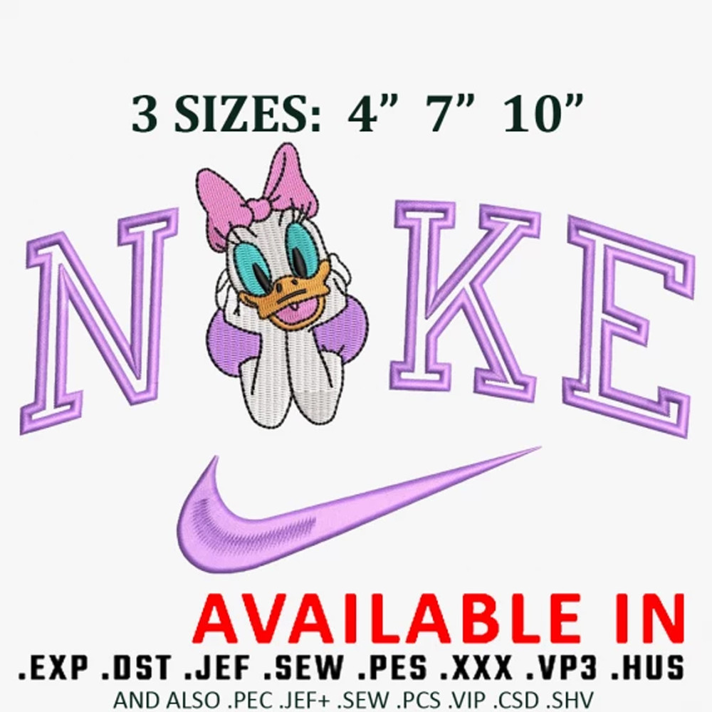 Duck Pink Girl X Nike Embroidery Design