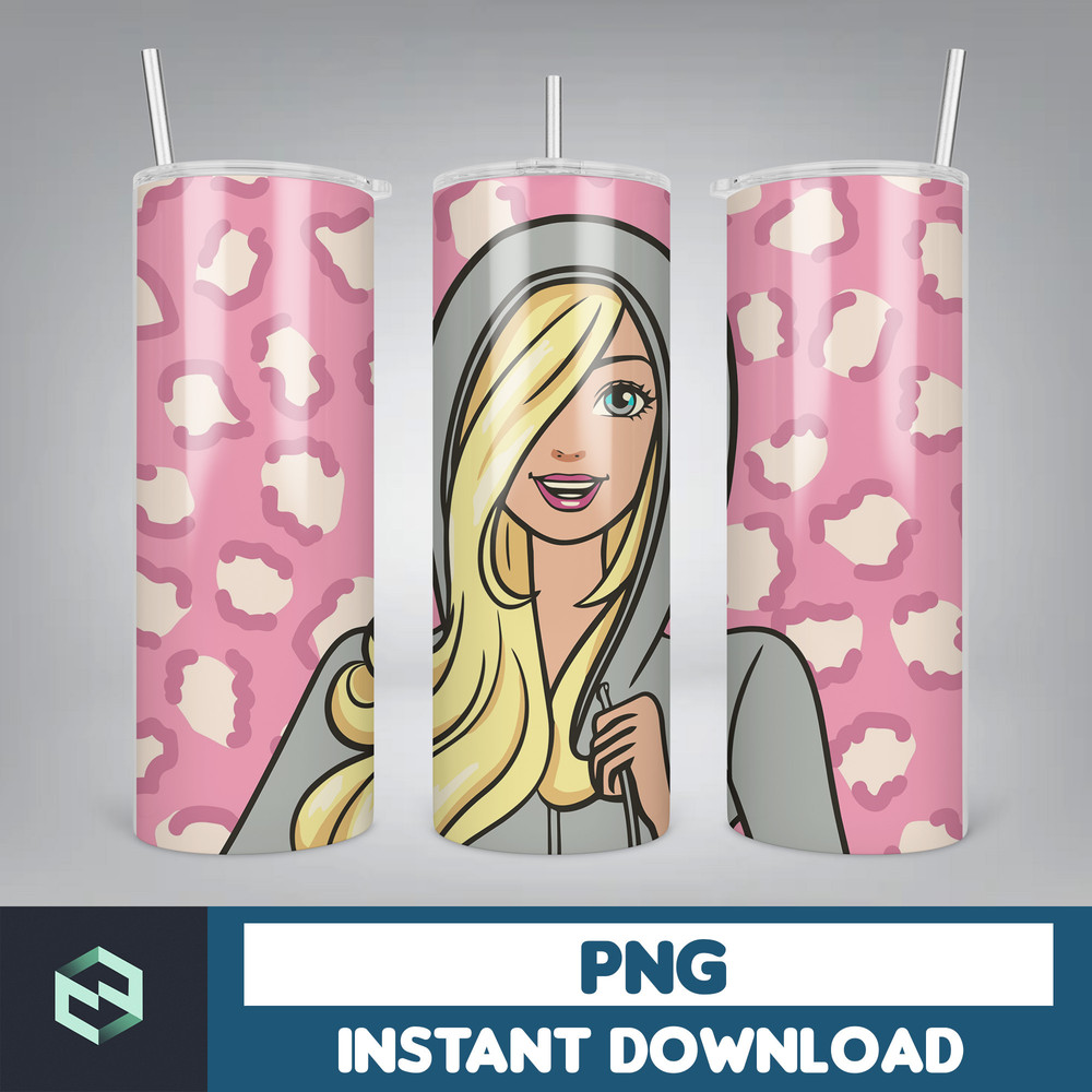 Barbi Tumbler Wrap 20 oz Skinny Tumbler Sublimation Design, Straight & Tapered Tumbler Wrap (34).jpg