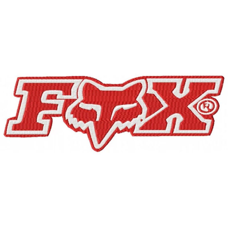Fox Racing sport red Embroidery Design