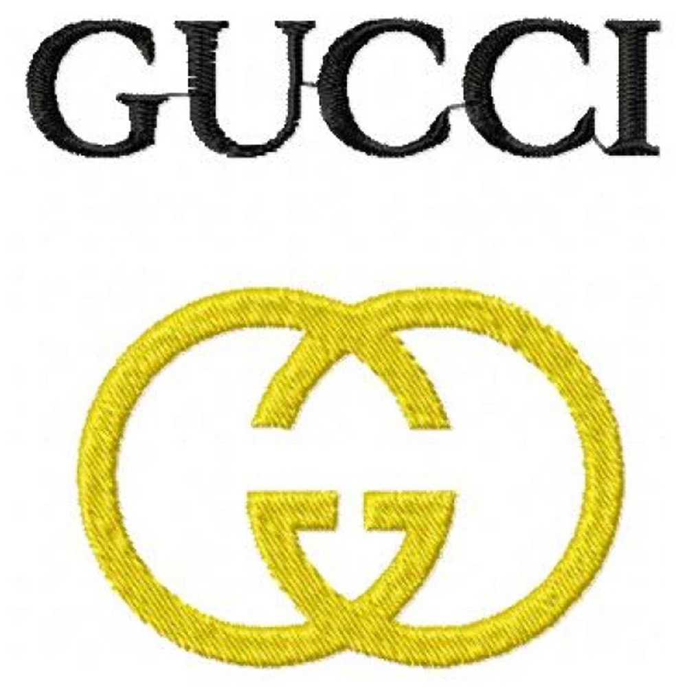 Gucci GG logo Embroidery Design