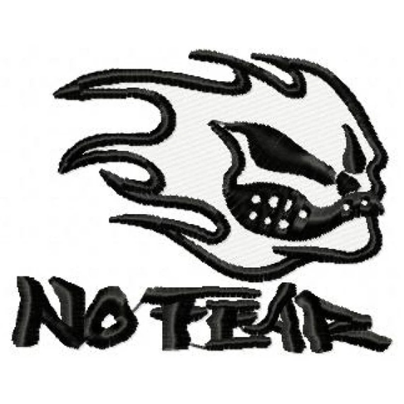 No Fear Logo Machine Embroidery Design