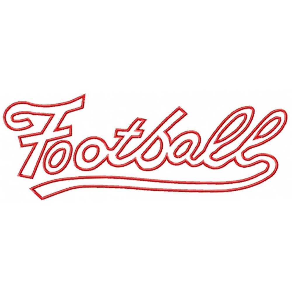 Football Logo Embroidery Design