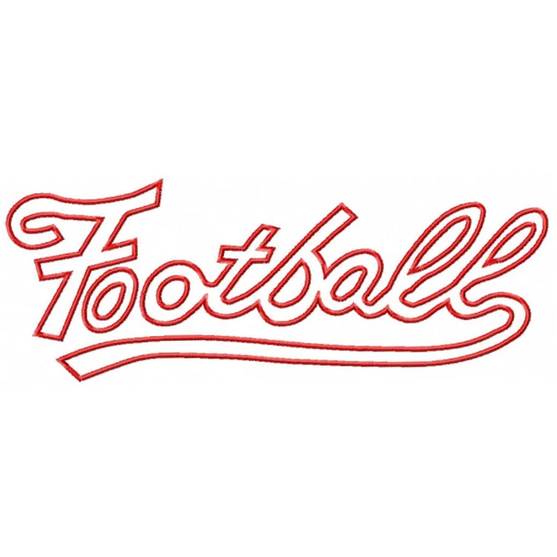 Football Logo Embroidery Design