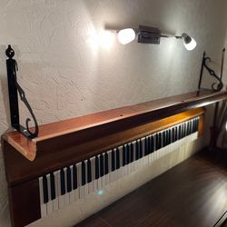 Wall shelf from an antique German piano