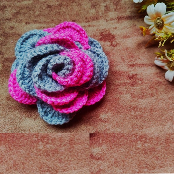 crochet 3D flower pattern