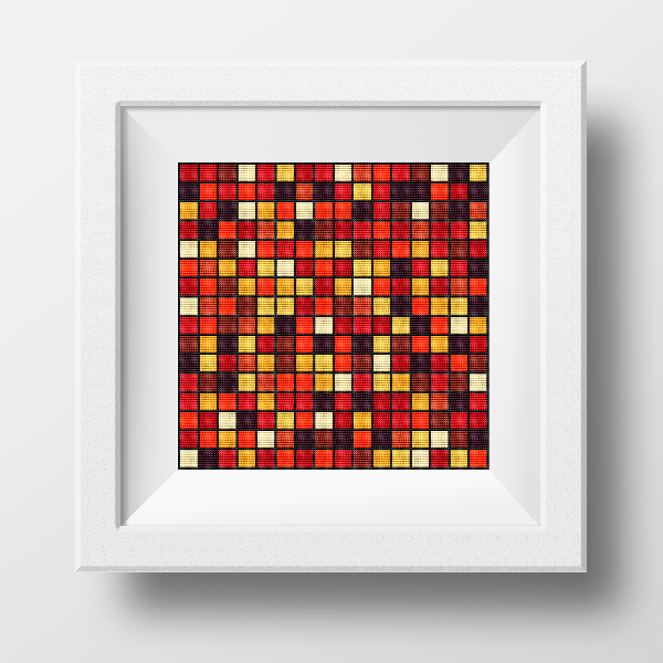 counted cross stitch pattern geometric tiles