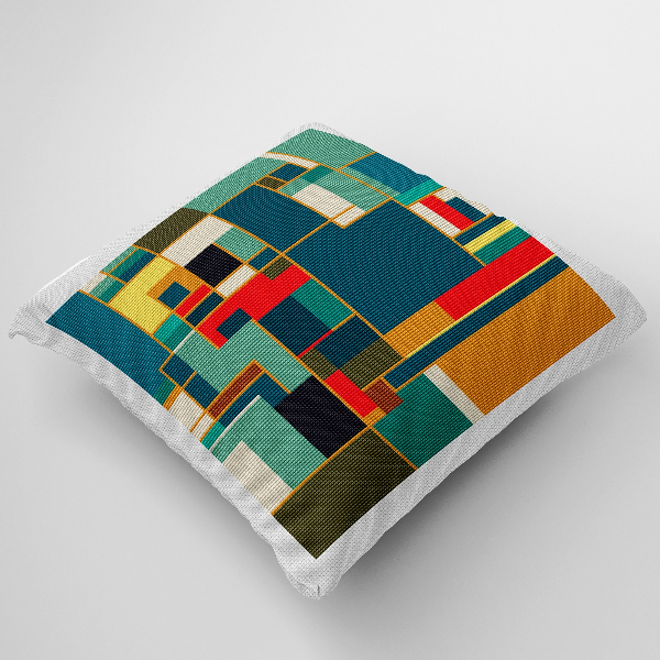 geometric cross stitch pattern pillow