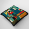 color blocks cross stitch pattern cushion