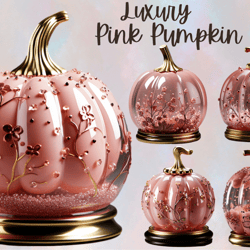 Halloween Luxury Pink Pumpkin Png Clipart, Sublimation, Pink Pumpkin Clipart, Halloween Pink Pumpkin, Clipart, Png