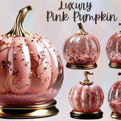 halloween luxury pink pumpkin png clipart, sublimation, pink pumpkin clipart, halloween pink pumpkin, clipart, png