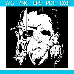 freddy jason michael myers and leather face squad svg