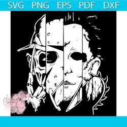 freddy jason michael myers and leather face squad svg
