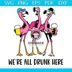 Were All Frunk Here Svg, Flamingo Drinking Beer Svg, Trending Svg