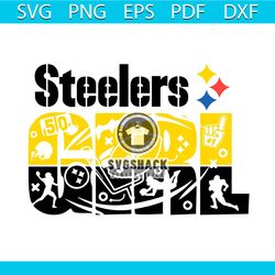 Steelers Girl Svg, Pittsburgh Steelers Girl Svg, Sport Svg