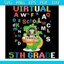 virtual school 5th grade for 100th day svg