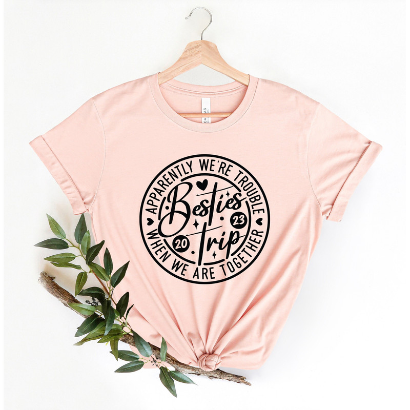 Apparently We Are Trouble When We Are Together 2023 Shirt, Girl's Trip Shirts, Girl's Vacation Shirt, Travel Shirt, Road Trip Shirt - 1.jpg