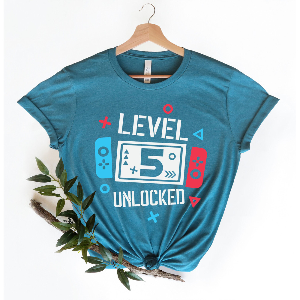 Birthday Shirt for Gamers,Level 5 Unlocked Birthday Shirt,Kids Birthday Shirt,Birthday Party Shirt,5 years Old Gamer Shirt,Funny Kids Gamer - 2.jpg