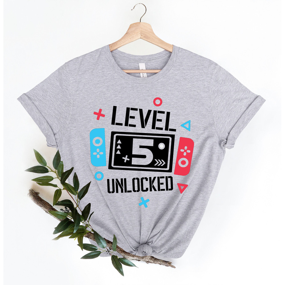 Birthday Shirt for Gamers,Level 5 Unlocked Birthday Shirt,Kids Birthday Shirt,Birthday Party Shirt,5 years Old Gamer Shirt,Funny Kids Gamer - 3.jpg
