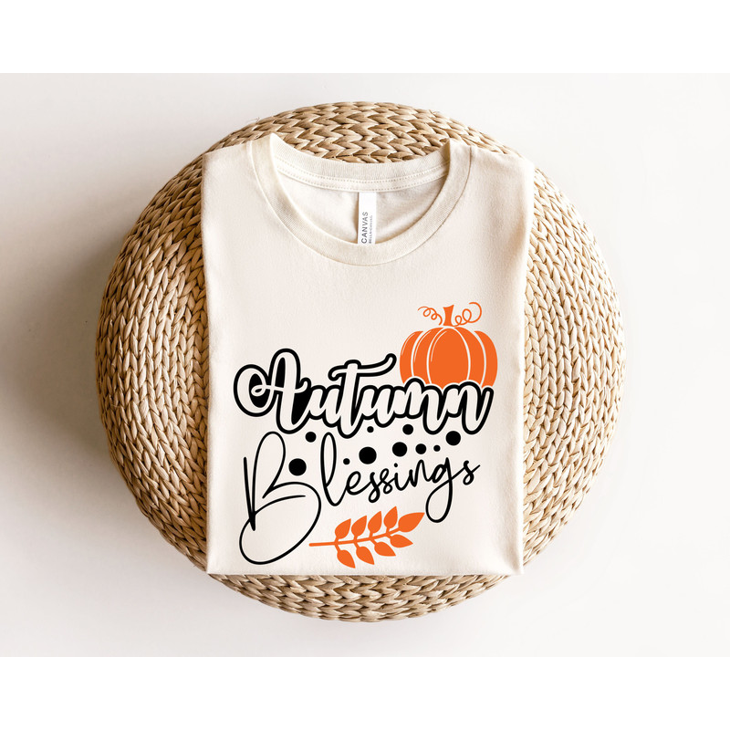 Blessed thanksgiving pumpkin sweatshirt, fall season sweatshirt, thanksgiving Crewneck Sweatshirt, floral pumpkin farm sweatshirt - 2.jpg