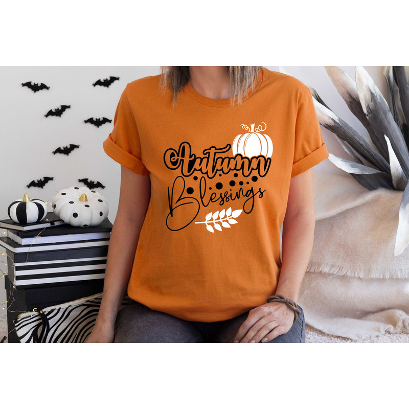 Blessed thanksgiving pumpkin sweatshirt, fall season sweatshirt, thanksgiving Crewneck Sweatshirt, floral pumpkin farm sweatshirt - 3.jpg