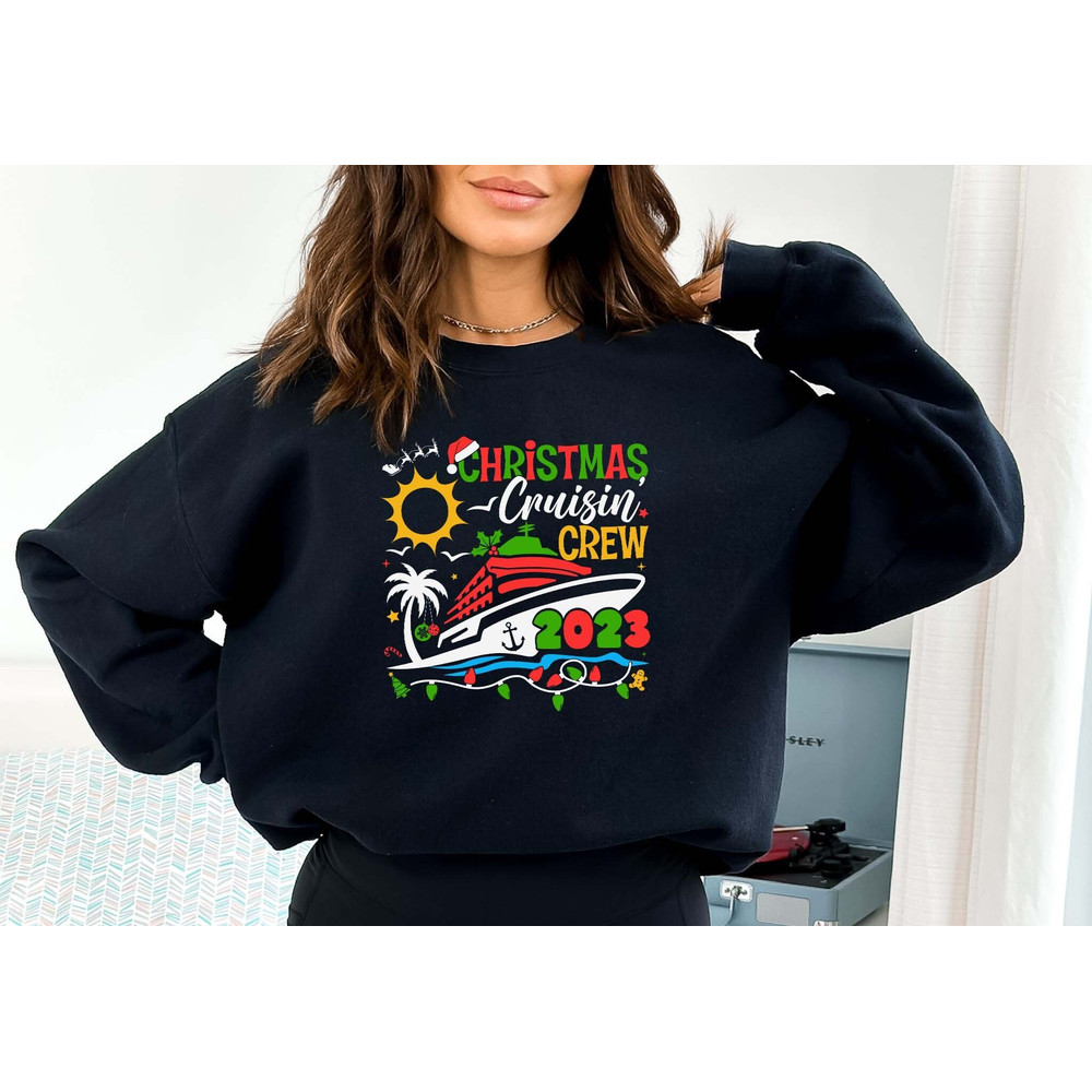 Christmas Cruisin' Crew 2023 Shirt, Christmas Cruise Shirt, Family Christmas Cruise Shirt, Group Christmas Cruise Shirt, Christmas Shirt - 1.jpg