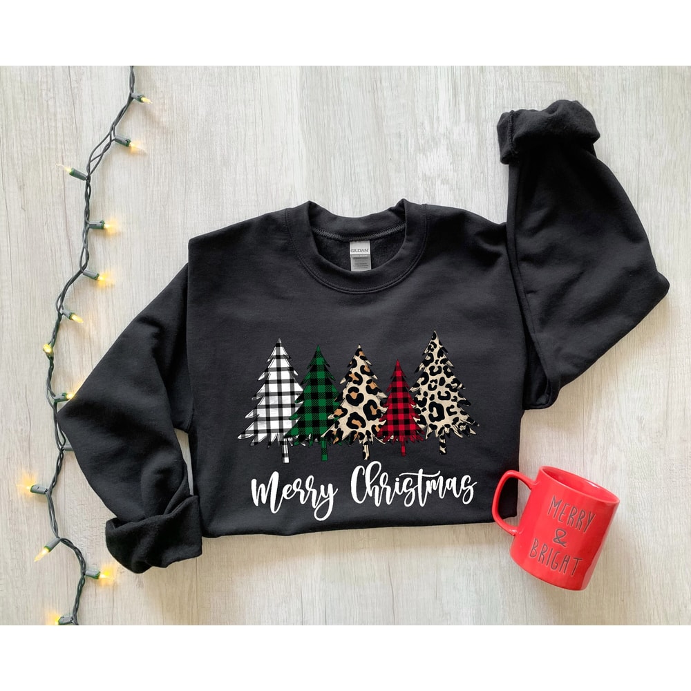 Christmas Sweatshirt,Merry Christmas Sweatshirt,Christmas Tree Sweatshirt,Leopard Christmas Tree Sweatshirt,Women' s Christmas Sweatshirt - 1.jpg