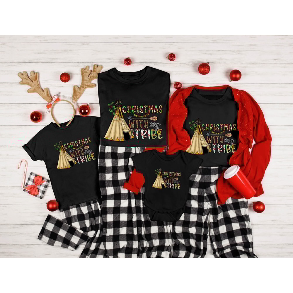 Christmas with my tribe Shirt,Christmas Shirt,Buffalo Plaid Christmas Shirt,Matching Family Christmas Shirts,Christmas Gift,Family Christmas - 2.jpg