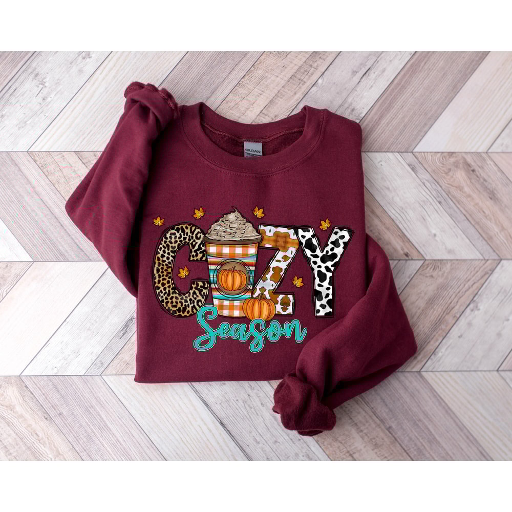 Cozy Season Fall Sweatshirt, 2023 Happy Thanksgiving, Hello Pumpkin Sweatshirt, Fall Hoody, Autumn Sweatshirt, Fall Shirt, Thanksgiving Tee - 4.jpg