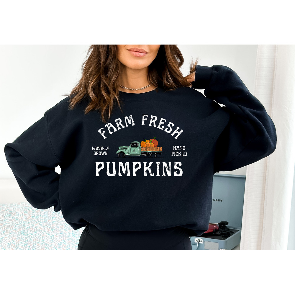 Farm Fresh Pumpkins Fall Women sweatshirt, Thanksgiving sweater, Fall Pumpkin, Fall Tee, Pumpkin Patch, Autumn Tee, Halloween Women sweater - 3.jpg