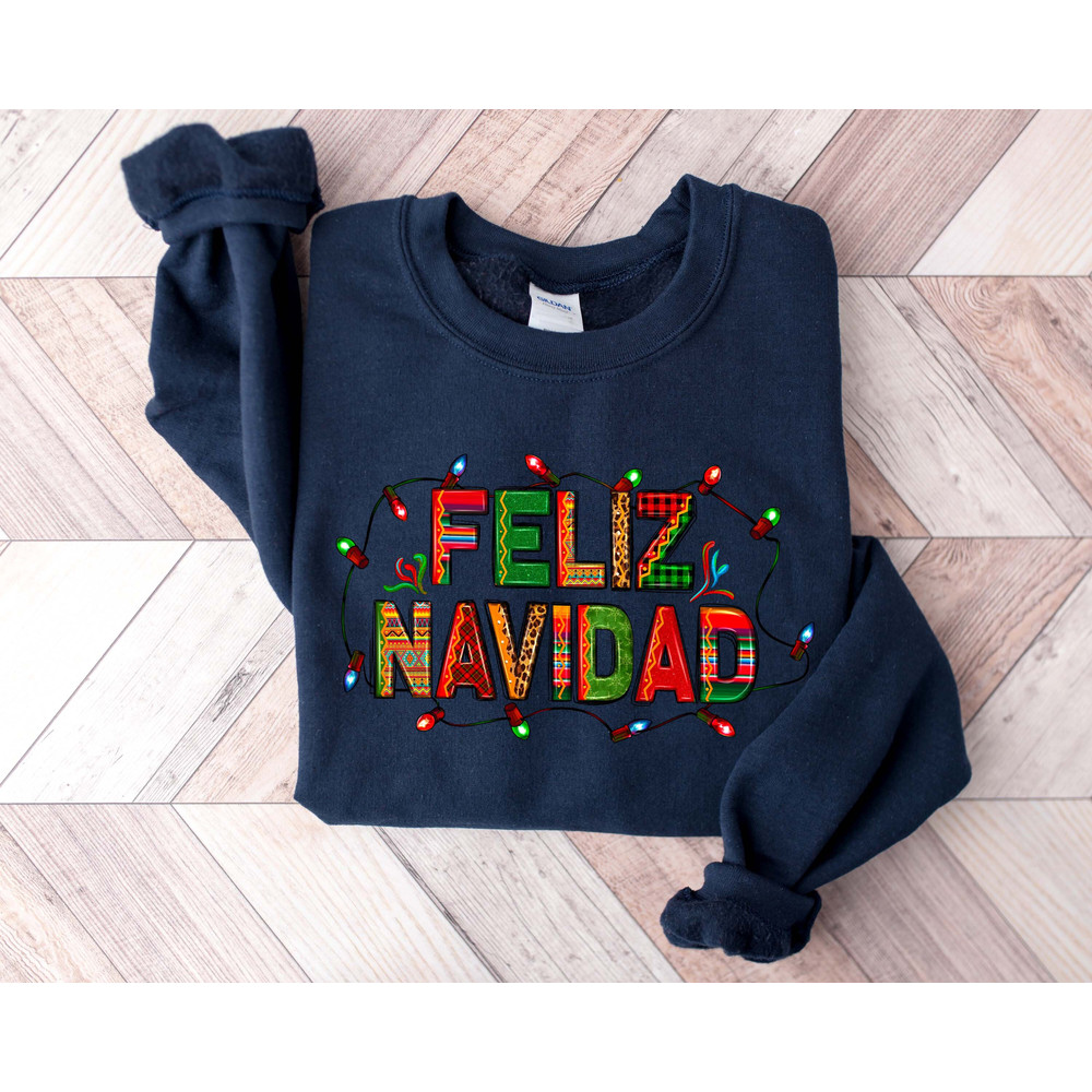 Feliz Navidad Shirt, Spanish Merry Christmas Shirt, Christmas lights Shirt, Christmas Family Matching, Cute family shirt, Christmas 2023 - 2.jpg