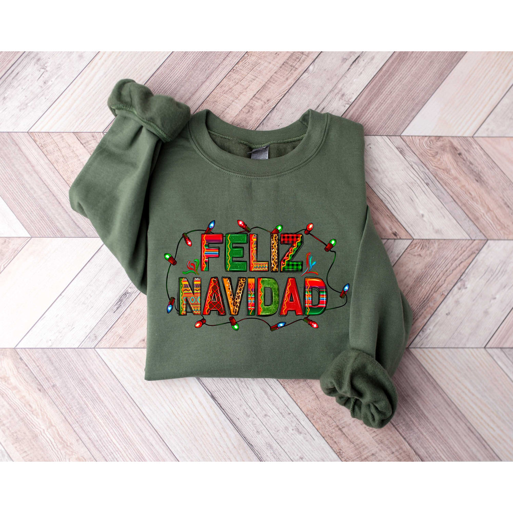 Feliz Navidad Shirt, Spanish Merry Christmas Shirt, Christmas lights Shirt, Christmas Family Matching, Cute family shirt, Christmas 2023 - 3.jpg